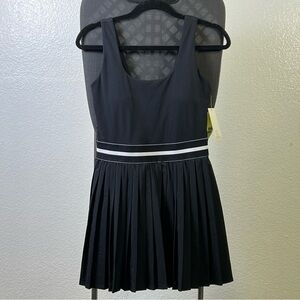 All In Motion Pleated Active Dress Sz S Black Pickleball Tennis *Removable Pads